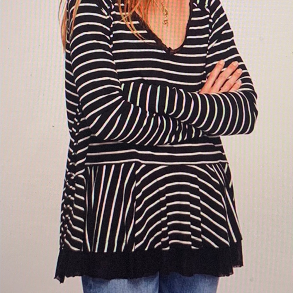 Free People striped long sleeve shirt